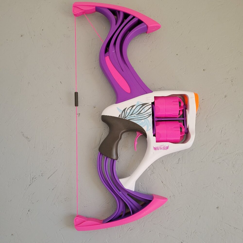 Nerf Rebelle Flipside Bow Toy, Pink and Purple With Original Darts, Discontinued